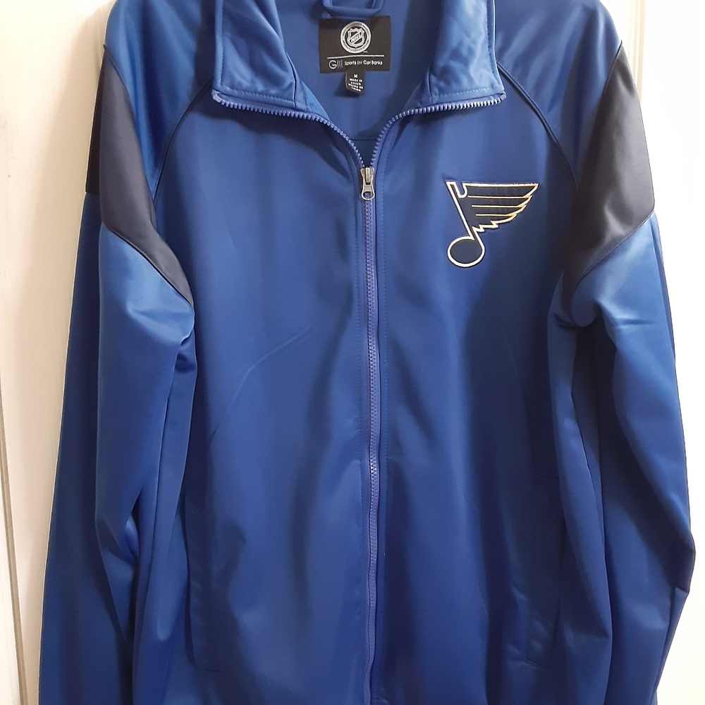 GIII Sports By Carl Banks St. Louis Blues NHL Full ZipJacket Sz Medium,Preowned